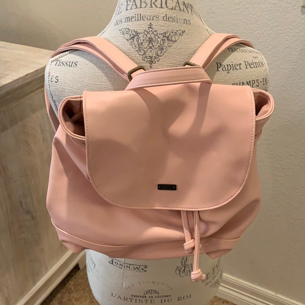 Vans faux leather pink mini backpack